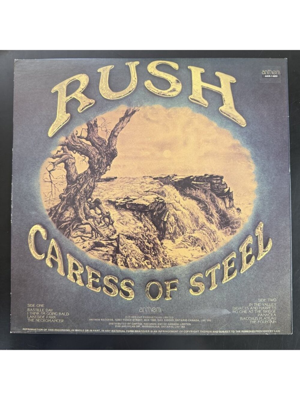 Rush Caress of Steel LP 1975 Anthem ANR-1603 Canada Vinyl Record